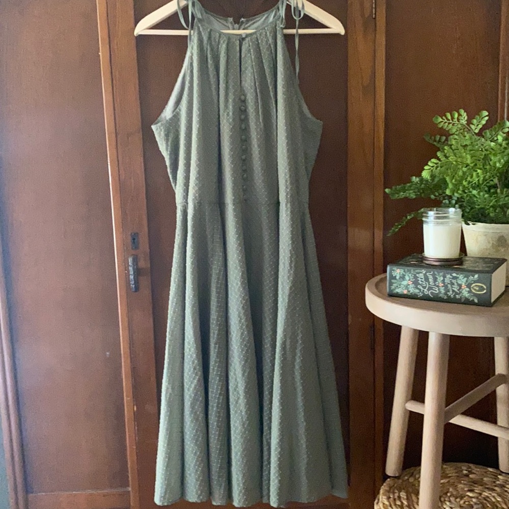 Gal Meets Glam Lenore Moss Green Dress NWT